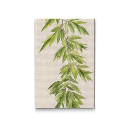 Diamantové malování - Zelené listy