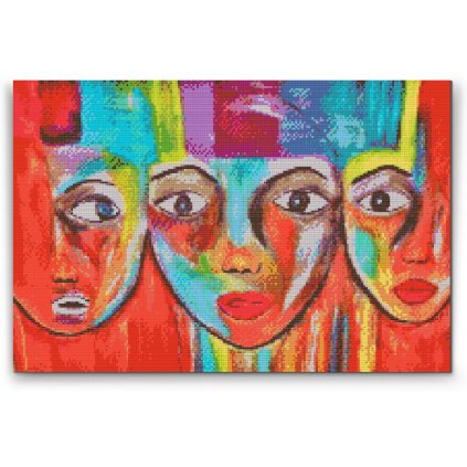 Diamond Painting - Colorful Faces