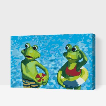 Paint by Number - Frogs on Vacation