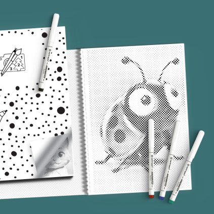 Dottingboek - Dieren (Variant 3 kleuren (zwart, blauw, goud))