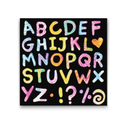 Diamond Painting - Colorful Alphabet