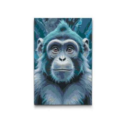 M2_Painting_by_Numbers_-_Monkey_in_shades_of_dark_turquoise