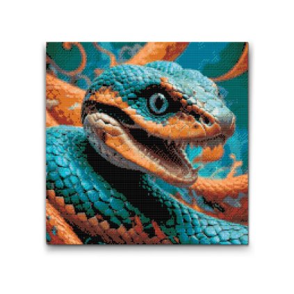 M2_Diamond_Paintings_-_Snake_in_shades_of_turquoise_and_orange
