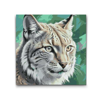 M2_Painting_by_Numbers_-_Lynx_in_shades_of_muted_green