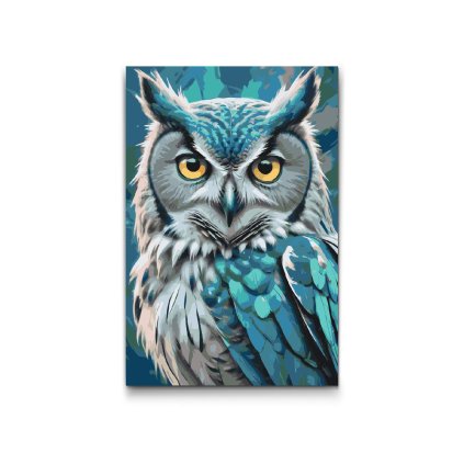 M2_Painting_by_Numbers_-_Owl_in_shades_of_dark_turquoise