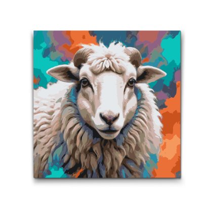 M2_Painting_by_Numbers_-_Sheep_in_shades_of_turquoise_and_orange