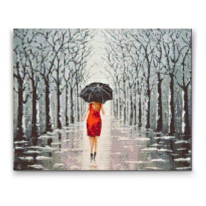 Diamond Painting - Woman Walking throuh the Park