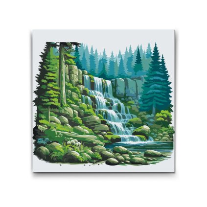M2_Painting_by_Numbers_-_Waterfall_in_nature_3