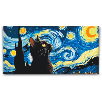 M2_Painting_by_Numbers_-_Vincent_Van_Gogh_-_Starry_Night_and_Cat
