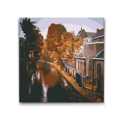 Schilderen op nummer - Herfst in Utrecht - Nederland