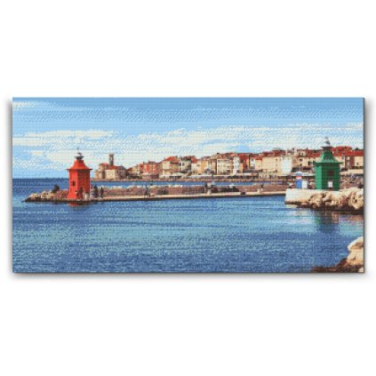 Diamond painting - Haven van Piran - Slovenië