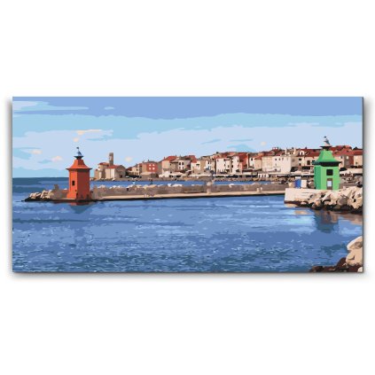Schilderen op nummer - Haven van Piran - Slovenië