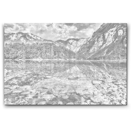 Dot painting - Meer van Bohinj - Slovenië