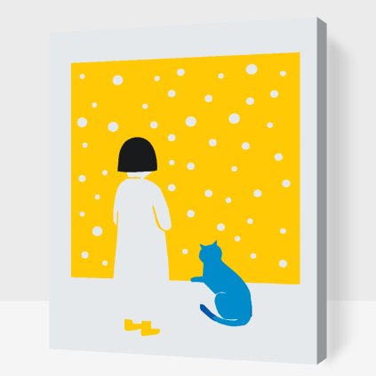 Paint by Number - Blue Cat