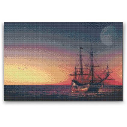 Diamond Painting - Sailing at Sunset
