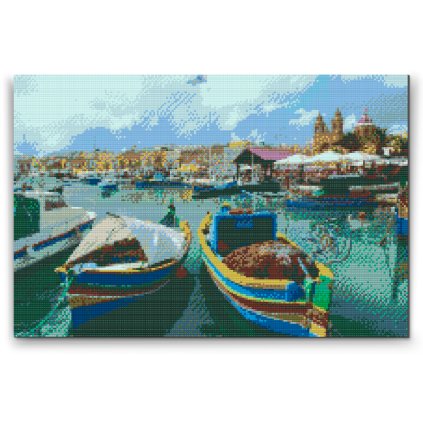 Diamond Painting - Colorful Fishing Boats