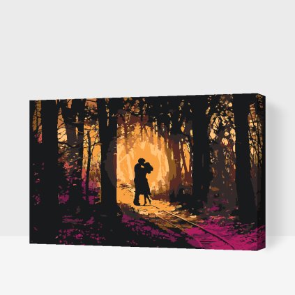 Paint by Number - Amorous Couple in Forest