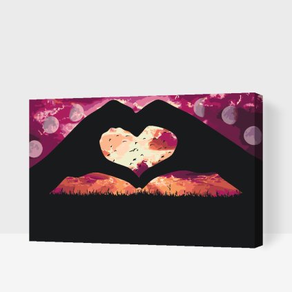 Paint by Number - Hands in the Shape of a Heart