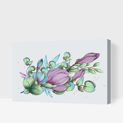 Paint by Number - Purple Flowers