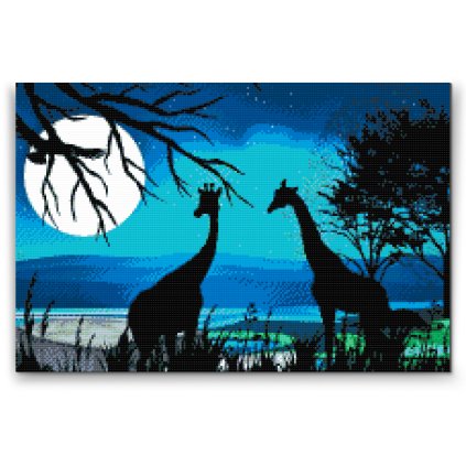 Diamond Painting - Giraffes in Africa