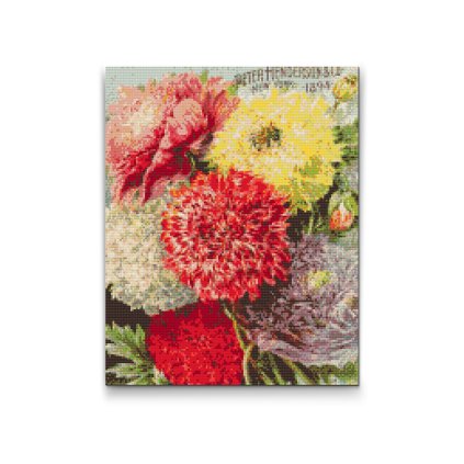 Diamond Painting - Retro Colorful Flowers