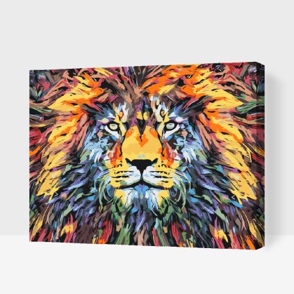 Paint by Number - Colorful Lion