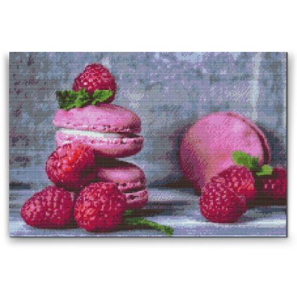 Diamond Painting - Macarons and Raspberries