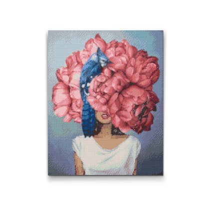 Diamond Painting - Woman Hidden in Peonies