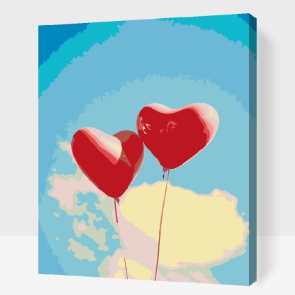 Paint by Number - Heart Ballons