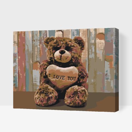 Paint by Number - I Love You Teddy