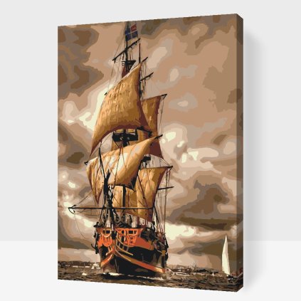 Paint by Number - Boat in the Storm