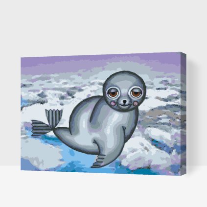 Paint by Number - Seal with Pink Cheeks