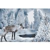 Paint by Number - Reindeer in Snowy Country