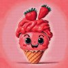 Diamond Painting - Strawberry Ice Cream