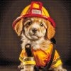 Diamond Painting - Fireman's dog