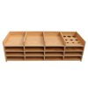Wooden organizer for trays