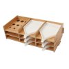 Wooden organizer for trays