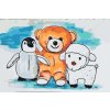 Paint by Number - Penguin, Teddy and Sheep