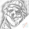 Dotting points - Dog with Stylish Glasses 3