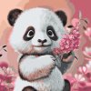 Malování podle čísel - Roztomilá panda
