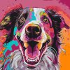 Malování podle čísel - Pes se svítícími barvami