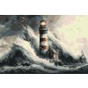 Malování podle čísel - Maják v bouři