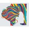 Malování podle čísel - Žena s barevnými vlasy