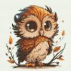 Diamantové malování - Sova s velkýma očima