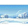 Diamantové malování - Zimní krajina 3