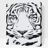 Paint by Number - Black-White Tiger Head