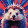 M11_Diamond_Paintings_-_Porcupine_in_shades_of_red_and_blue