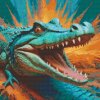 M11_Diamond_Paintings_-_Crocodile_in_shades_of_turquoise_and_orange