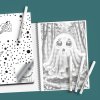 Dottingboek - Halloween (Variant 3 kleuren (zwart, blauw, goud))