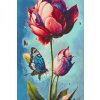 M11_Diamond_Paintings_-_A_blue_butterfly_and_colourful_tulip